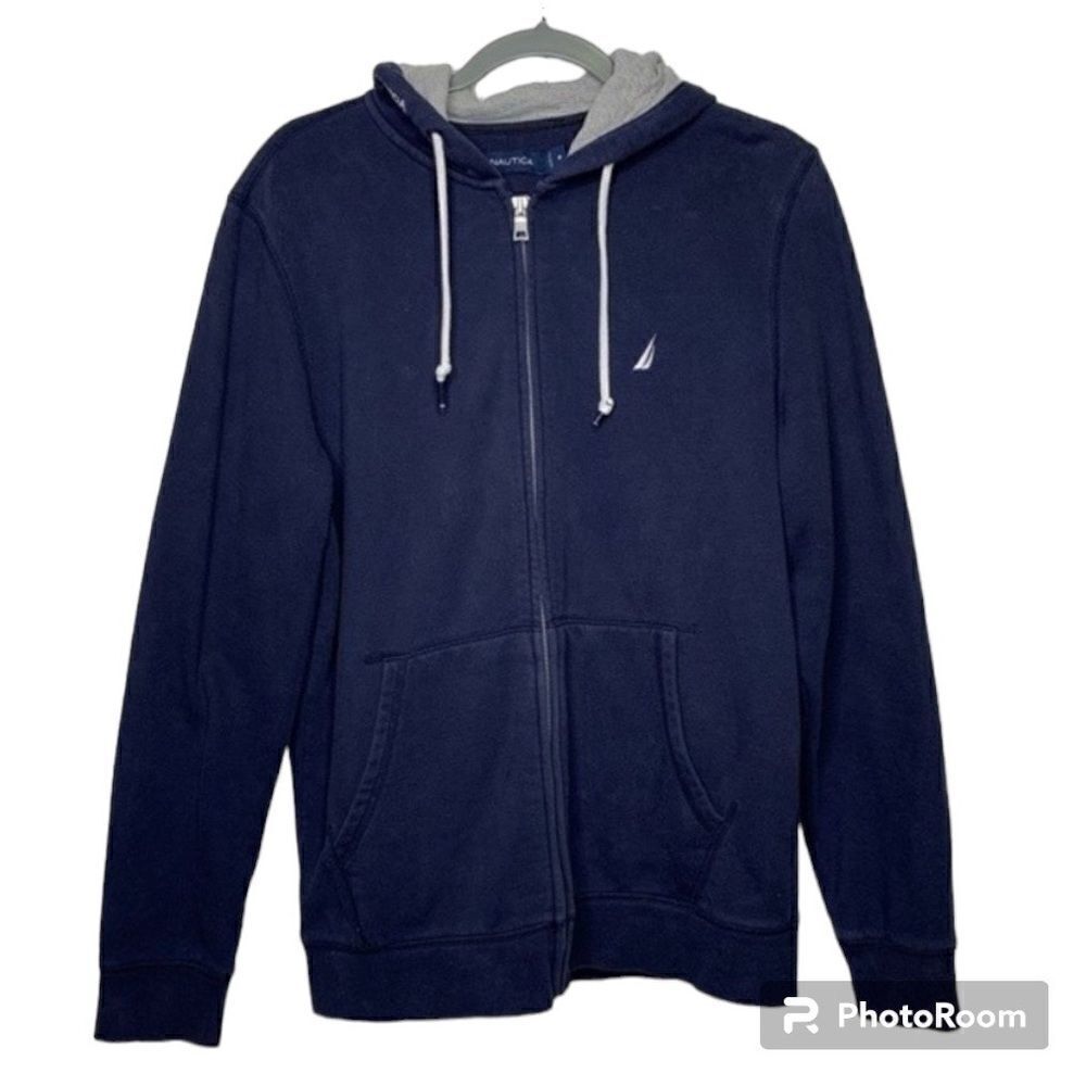 Nautica Zip Up Hoodie Royal Blue Size M